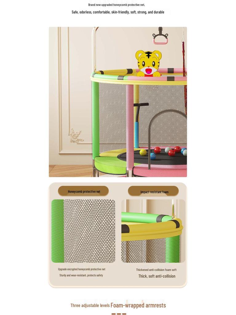 Indoor/Outdoor Children's Mini Trampoline for Family Fun and Growth