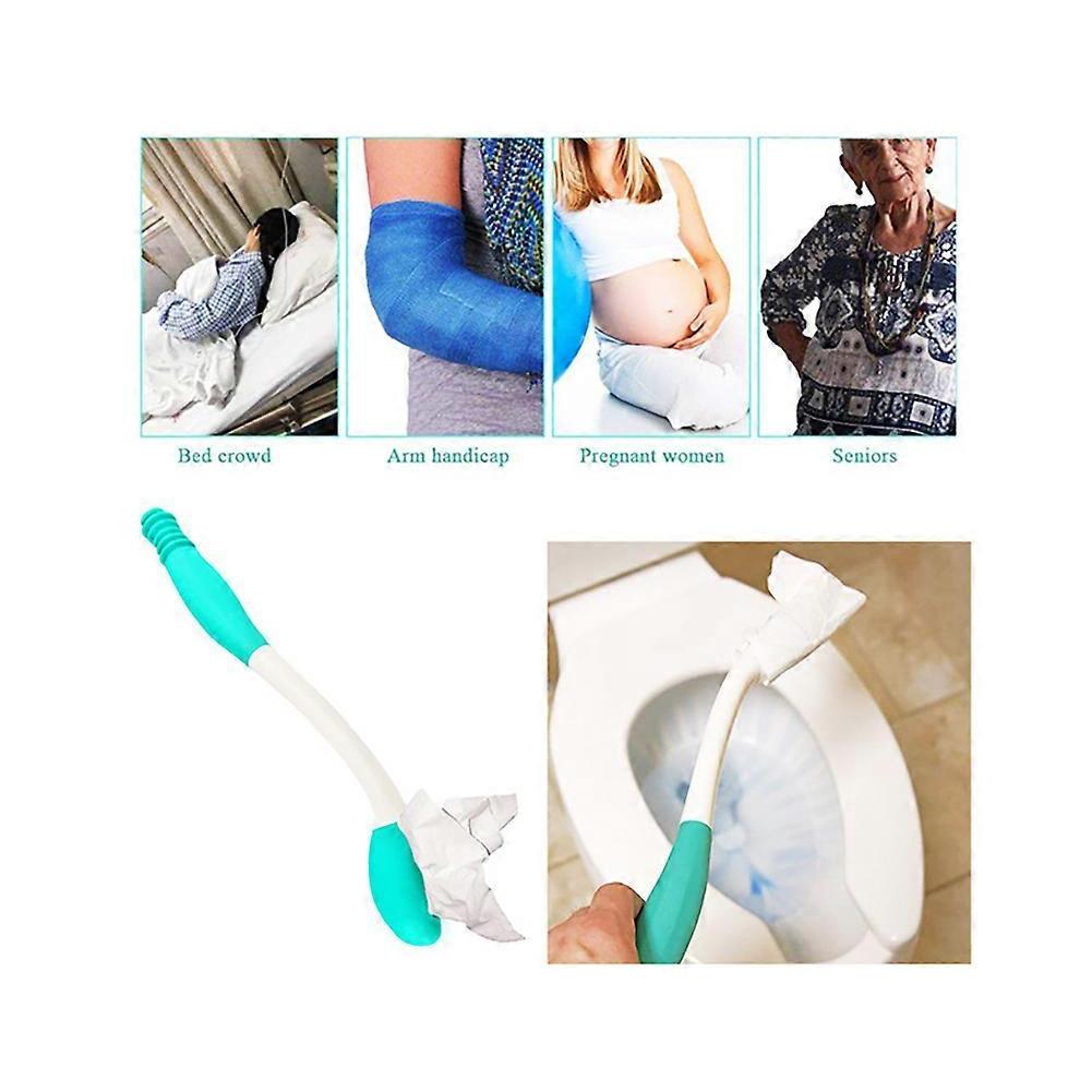 Toilet Self Wipe Aid Long Reach Wipe Tissue Grip Helper Paper Holders