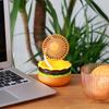 Rechargeable Hamburger Mini Fan, Creative Cute Toy Fan with Mirror, 3-Speed Mode, Small Gift for Family and Friends in Summer.