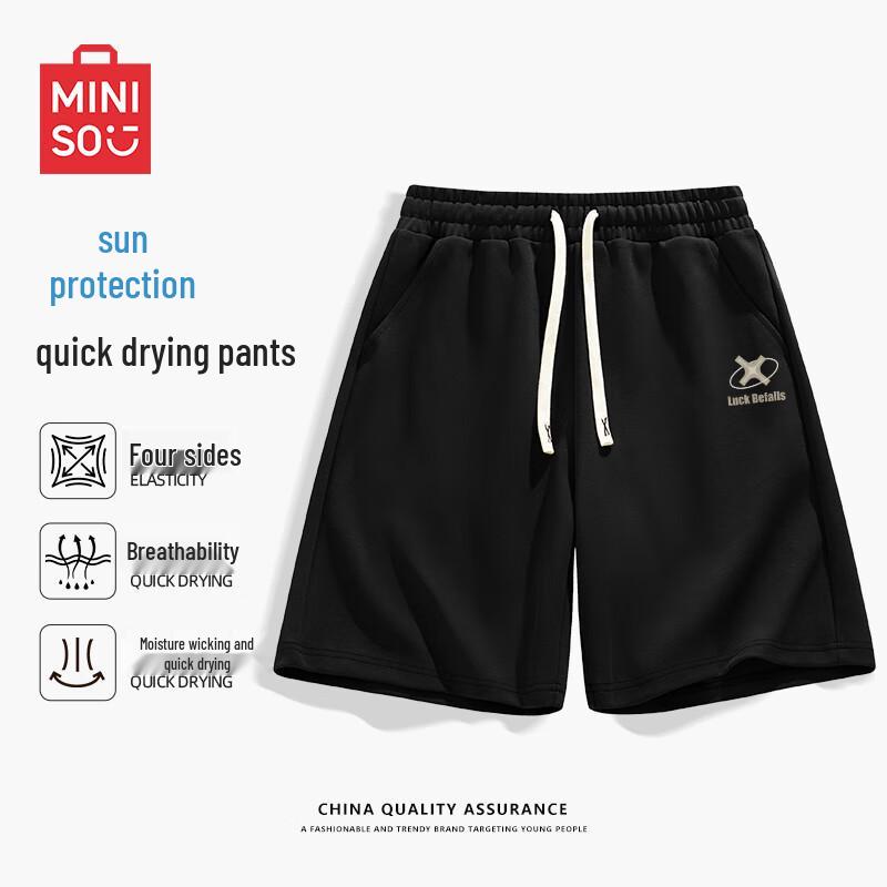 MINISO Men s Quick-Dry Antibacterial Casual Sport Shorts L