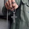Europese en Amerikaanse Cross Mannen Veelzijdige Trui Ketting Accessoires Sieraden Ketting Hanger