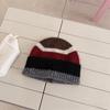 Unisex Stripe Pattern Knitted Beanie Hat 56cm To 58cm Circumference Warm Winter Beanie  Daily Wear