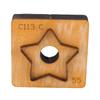 Star Leather Cutting Die Wooden Base Incisive Steel Blade Multifunctional Leather Die Cutter for Crafts Decors