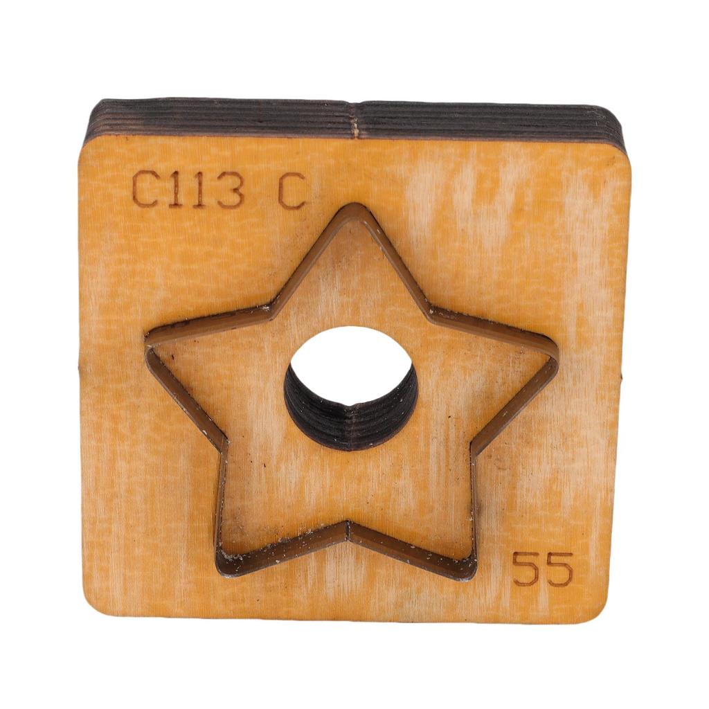 Star Leather Cutting Die Wooden Base Incisive Steel Blade Multifunctional Leather Die Cutter for Crafts Decors