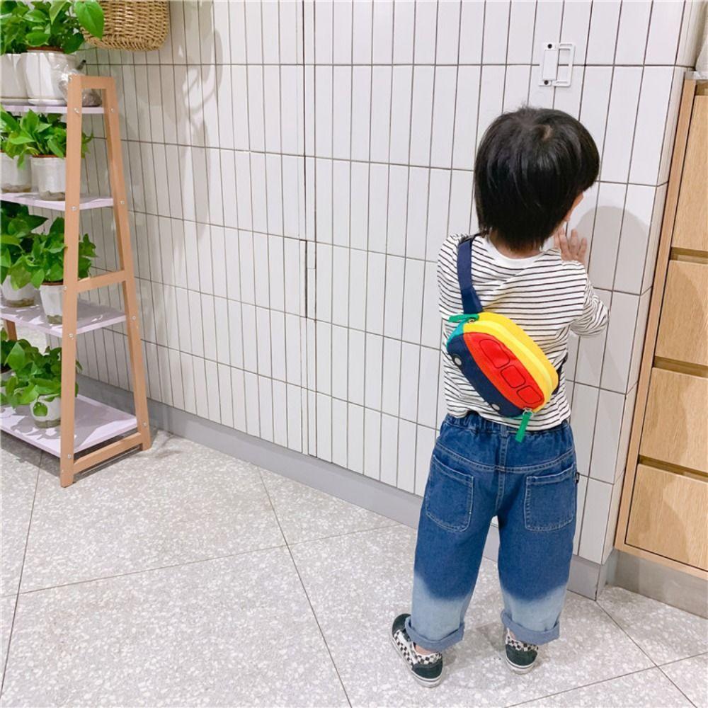Adjustable Belt Crossbody Bag for Kids Soft Mini Pack Purse Fashion Car Shape Waistbag  Travel