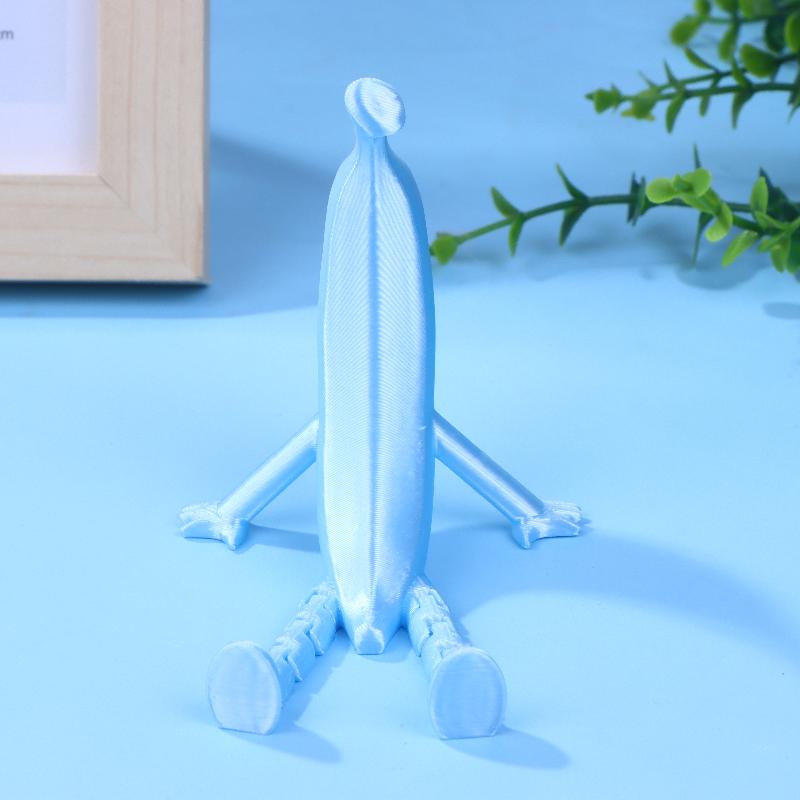 

Игрушечная фигурка, напечатанная на 3D-принтере, модель банана, подвижные суставы, имитация змеи, украшение для рабочего стола, поделки к Пасхе, подарок синий