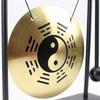 Mini Schreibtisch Gong Tisch Windspiel Schlaginstrumente mit Klöppel für Heimdekoration Einweihungsgeschenk - Taiji Symbol Chinesische Klatschkarte
