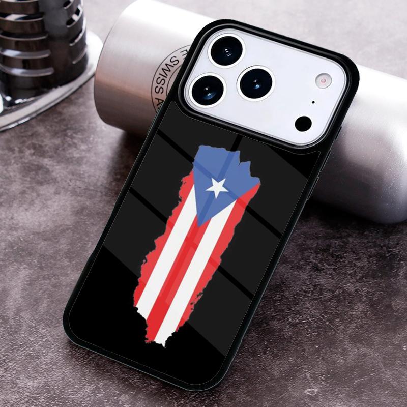 Puerto Rico Flag Soft Phone Case for iPhone 17 16 15 Pro Max Air 14 13 12 11 Plus Shockproof Capa Cover