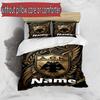 3pcs Duvet Cover Set (1*Duvet Cover + 2*Pillowcase, Without Core), Custom Name AEK Athens FC Pattern Bedding Set, Home Bedroom Decor Gift