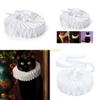 Elegant White Ruffled Dog Cats Collar Adjustable Medieval Royal Pet Costume Accessories for Halloween Photo Shoot D57B