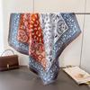 New Spring and Autumn Satin Simulation Silk Large Square Scarf Silk Scarf Printed Travel Shawl Scarf Sunscreen Headscarf Ladies Scarf