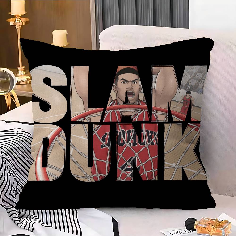 Japanese Cartoon S-Slam D-Dunk Office Cushion Pillowcase Car Cushion Cover45X45CM Lumbar Pillowcase Sofa Pillowcover