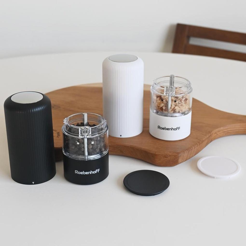 Rebenhof Automatic Salt and Pepper Sesame Electric Grinder Set