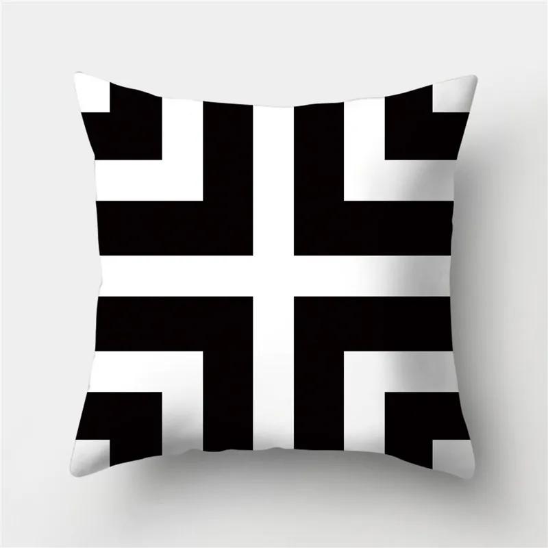 Gold Black Geometric Cushion Cover Polyester Decorative Sofa Cushions Pillow Covers Throw S   Cases Home Decor