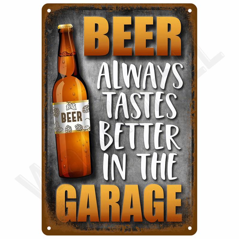 Retro Metal Sign Wall Art Mural Aesthetic Room Home Decor Items Poster Vintage Metal Plate Garage Decoration Tin Sign Plates Bar