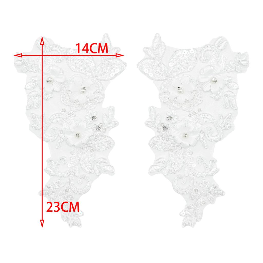 White, Yellow, Pink, Blue And Purple, Lace Three-Dimensional Flower Pieces To Flowers Diy Bridal Headgear Jewelry Materials, Wedding Dress Decals