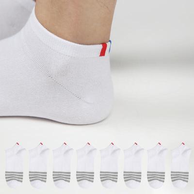8 Pairs of Men's French Line Sneaker Socks