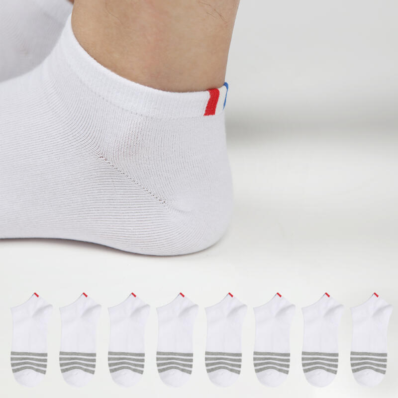 8 Pairs of Men s French Line Sneaker Socks 8 pairs (random colors)