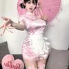 Sexy Chinese Women Cheongsam Cute Maid Role Play Outfit Apron Dress Uniform Kawaii Anime Little Chef Qipao Cosplay Costume