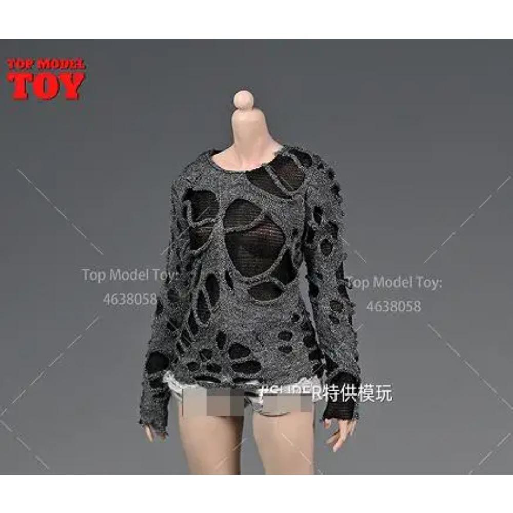 1/6 Roztrhané tričko Džínové šortky Kalhoty Vesta Kryt nohou Oblečení Modelová postava 12'' TBL JO Worldbox Akční figurka ženského vojáka Tělo