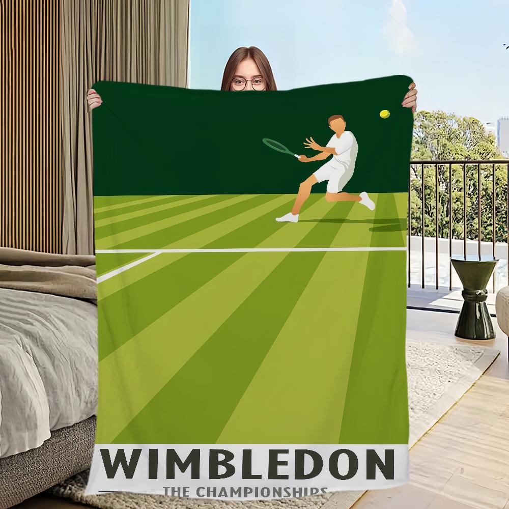 comfort warm soft c-Championships plush blanket w-Wimbledon for sofa living fashion room office bedroom travel Flannel gift