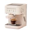 Kompakte halbautomatische italienische Espressomaschine mit Hochdruckextraktion und Milchaufschäumer für Zuhause oder das Büro
