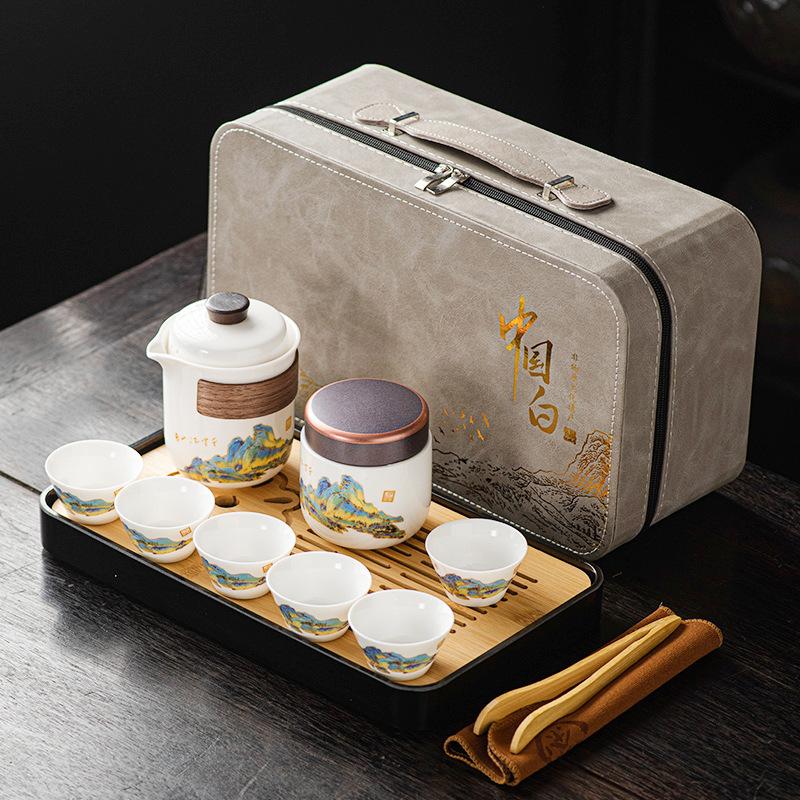 High-end Tea Set, Rough Pottery Pot Travel Outdoor Kung Fu Tea Set