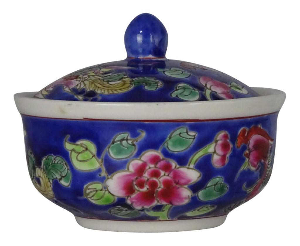 Peranakan Teapot with Spoon (Indigo Blue)