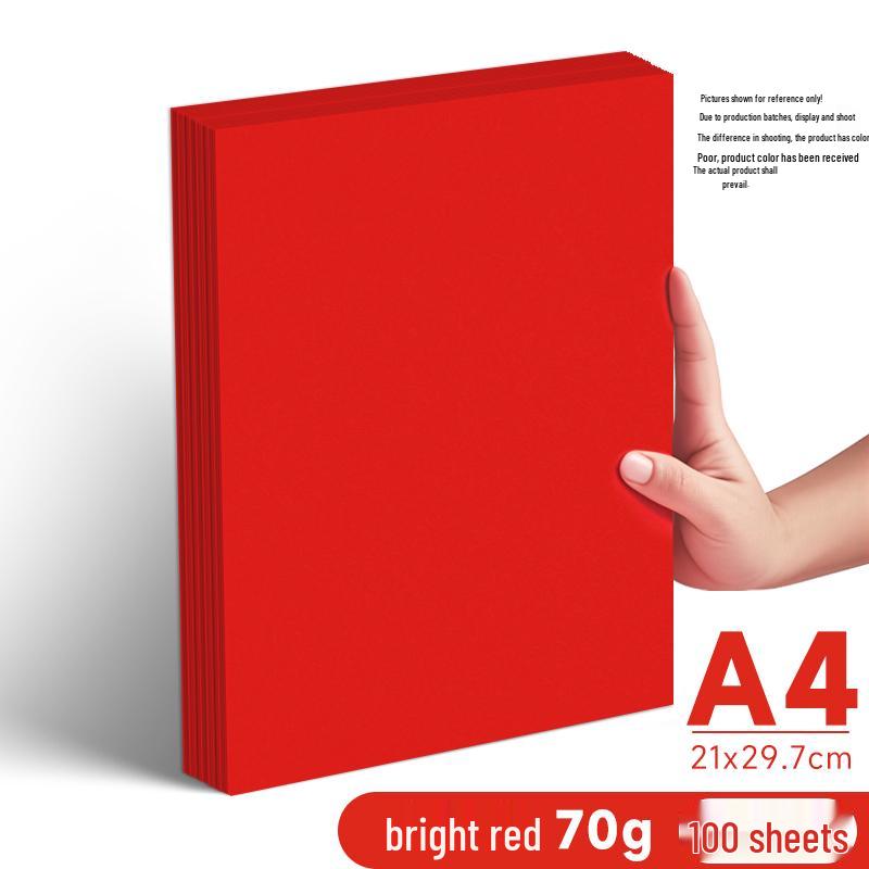 Leuchtend rotes A4/A5 70g Druckpapier für Büro und Basteln