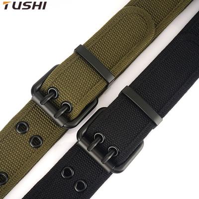 New Men'S Commuting Belt With Automatic Buckle Nylon Waistband, Outdoor Leisure Versatile Double-Layer Thick Belt