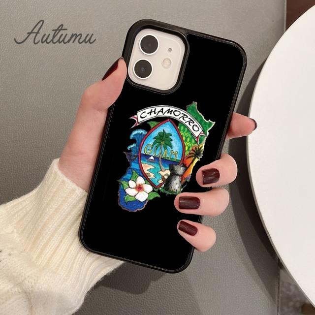 

Чехол для телефона с флагом Гуама для iPhone 11 12 13 14 Pro Max mini X XR XS SE 2020 5 6S 7 8 Plus Samsung Galaxy S21 S22 Чехол-накладка Samsung S22ultra