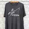 Vintage 90s Angy Burri & The Apaches T-Shirt Swiss Country Folk Blues Rock Band Merch Tee Size XL