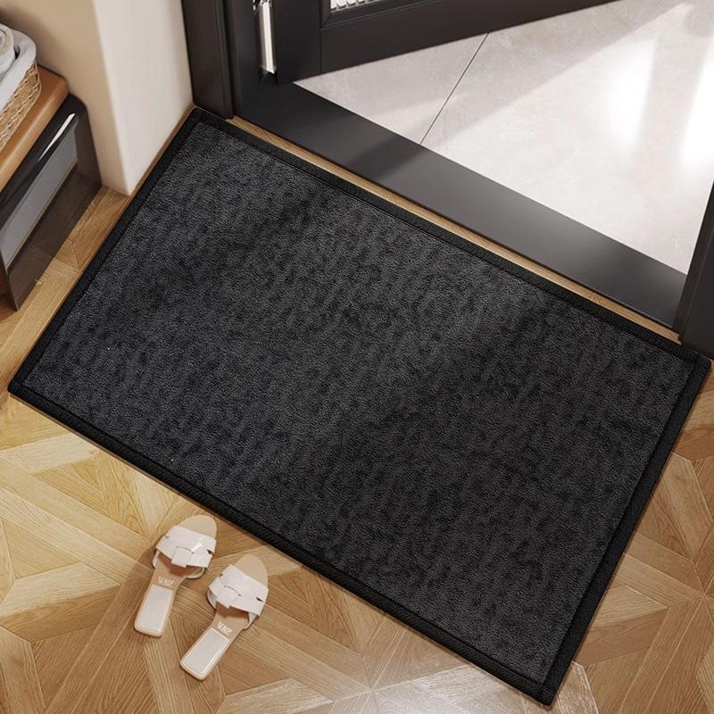 Bathroom Absorbent Floor Mat Household Bathroom Anti-slip Shower Room Toilet Door Plush Foot Mat Three-dimensional Pattern Snowflake Velvet