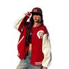 Women's American Retro Baseball Jacket - College Style Spring/Autumn Outerwear