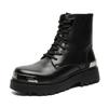 Martin boots men's 2025 autumn new niche locomotive boots medium heightening iron head short boots 69013-J