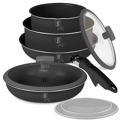Titan Kochgeschirr-Set 9 Teile Berlinger Haus Bh-8256 Anthrazit