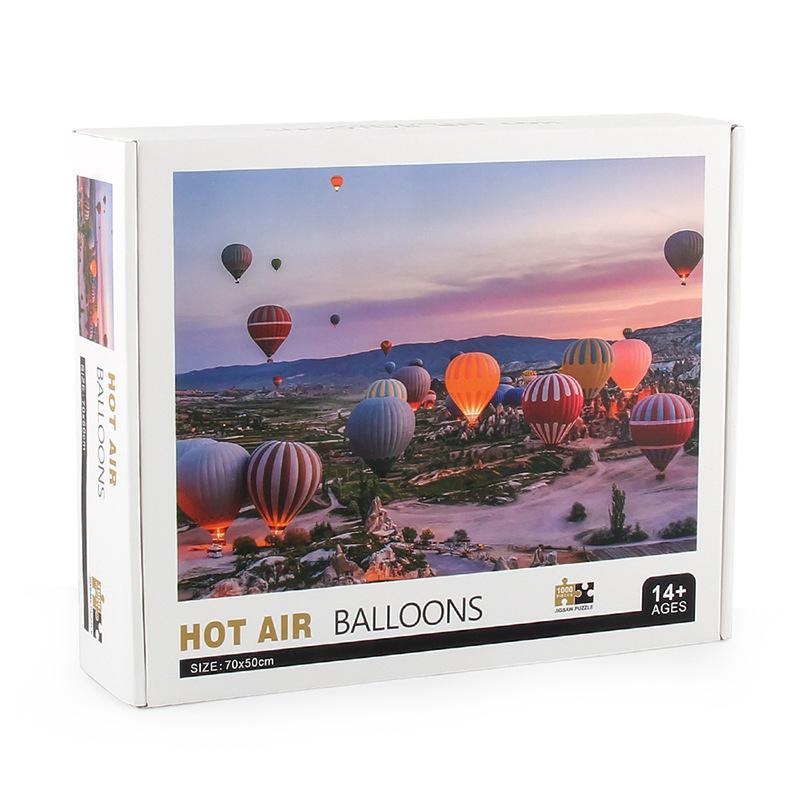 1000 Pieces Adult Puzzle Hot Air Balloon Thickened Paper Puzzle Puzzle Indoor Toy