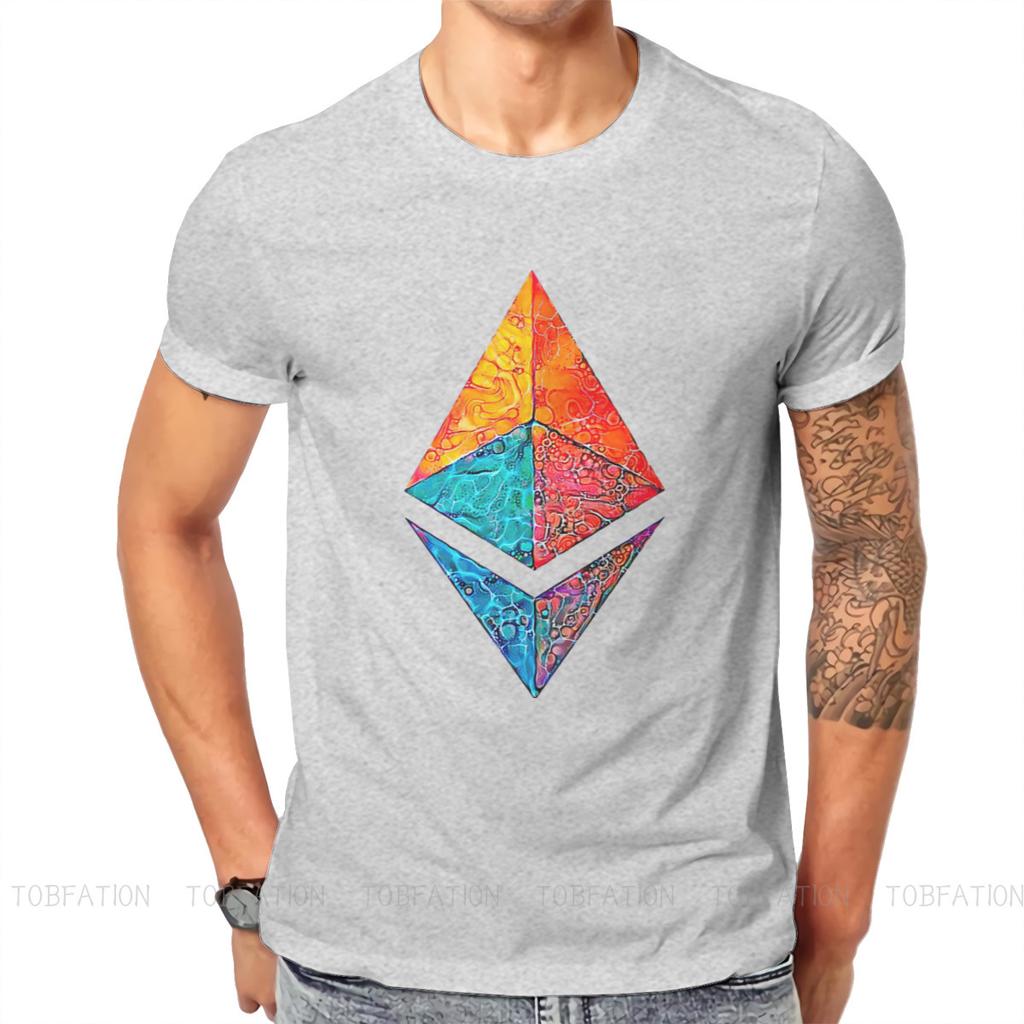 Bitcoin Cryptocurrency Ethereum Caustic Acid Tshirt Harajuku Alternative Mens Clothing Tops Cotton Crewneck T Shirt