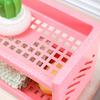 PP Desktop Double Layer Storage Rack Rectangular White Organizing Student Desk Office Cosmetics Stationery