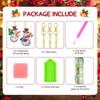 12pcs/Set DIY Diamond Painting Christmas Keychains Double Sided Crystal Rhinestones Key Chains Diamond Art Christmas Ornaments