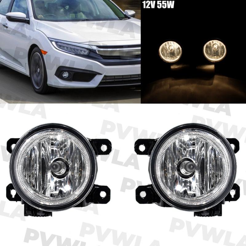 For Honda Civic 2016 2017 2018 Pair Right And Left Side Front Bumper Fog Light Fog Lamp With Halogen Bulbs
