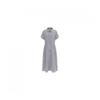 Shop   Women S Stripe Collar Neck Half Open waiSt String Short Sleeve dreSS   Bl