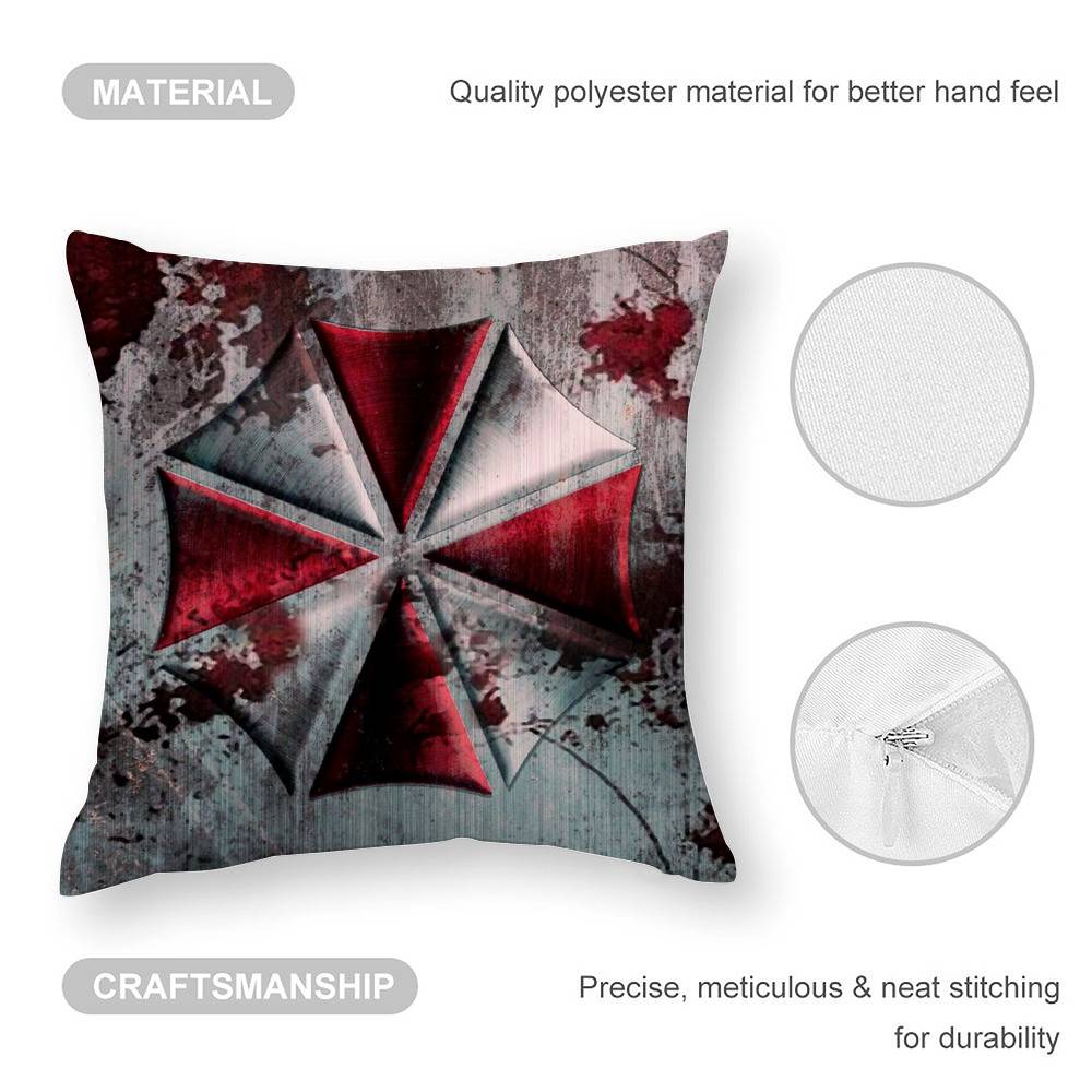 Movie R-Resident E-Evil Pillow Case Sofa Living Room Bedroom Double-sided Printing Square Cushion Nap Time Pillow Case