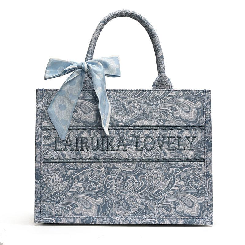 Geantă de lucru de mare capacitate pentru femei 2025 nouă iarnă casual de ultimă generație geantă tote portabilă brodată pentru femei