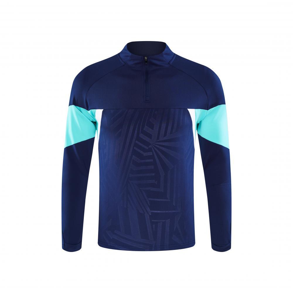Autumn Winter College Student Football Training Set: Half-Zip Long-Sleeve Jersey & Children's Competition Team Uniform