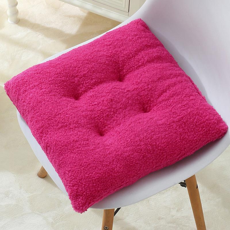 Extra Thick Fluffy Velvet Cushion Pad for Long Sitting - Large Round Chair or Floor Mat