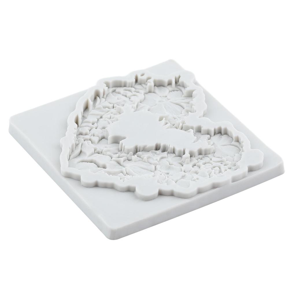 Flower Wreath Silicone Mold Heart Fondant Molds Cake Decorating Tools Cupcake Topper Candy Sugar Craft Gum Paste Polymer Clay