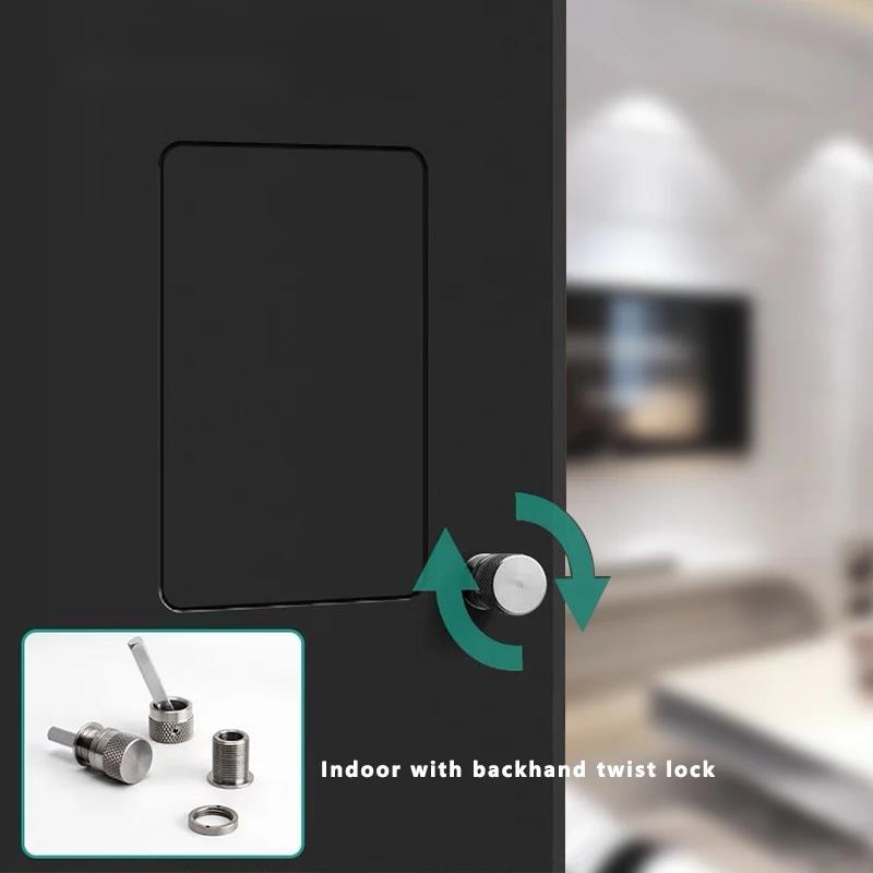 Invisible Door Lock Door Handle Double-sided Handleless Indoor Wooden Door Special Door Handle Magnetic Silent Secret Door