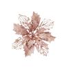 Gold Glitter Artificial Christmas Flower Decoration