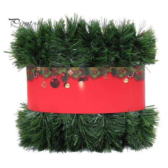 

Рождественская гирлянда из сосны, реалистичные искусственные сосновые ленты, рождественский венок, украшение для елки, украшение для дома и улицы, сувениры для вечеринок 15M зелёный